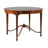 Oval inlaid centre table