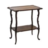 Early 20th Century inlaid two-tier occasional table with signature P. Barbier