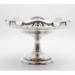 George V silver pedestal fruit bowl, Martin Hall & Co Ltd