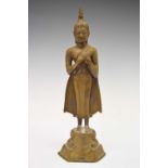 Early 20th Century Thai bronze standing figure of Buddha