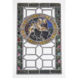 Victorian stained glass window panel