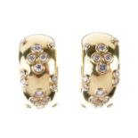 Cartier - Pair of diamond set hoop earrings