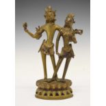 South Indian (Chola) bronze figure group of Shiva and Parvati