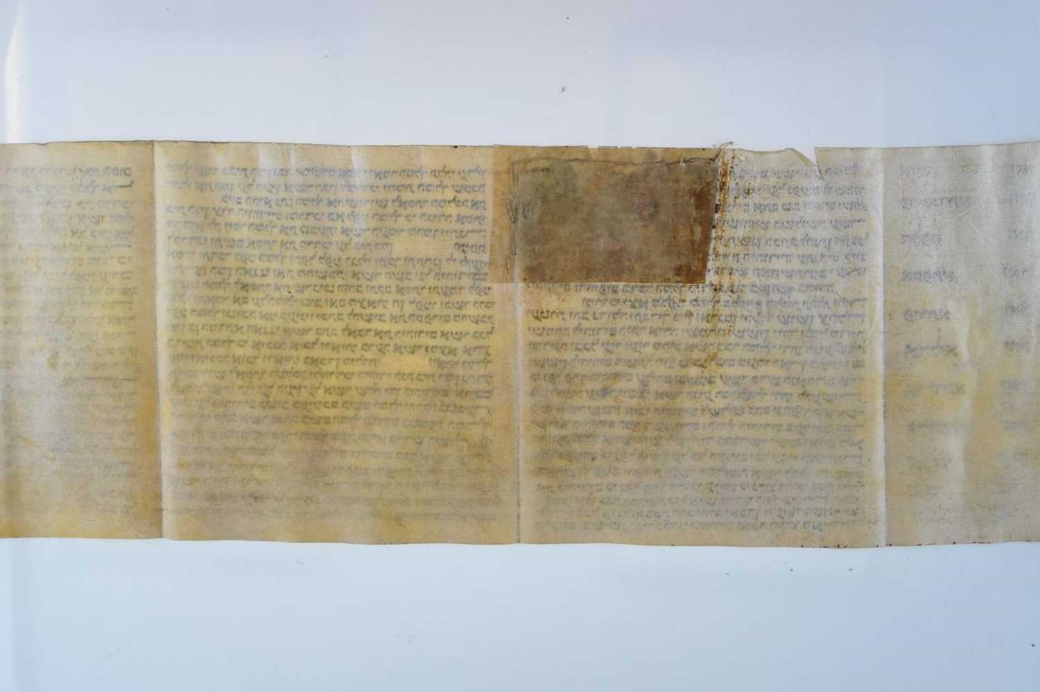 Judaica: Early vellum Hebrew Megillah scroll - Image 12 of 21