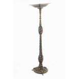 Early 20th Century cast metal standard uplighter