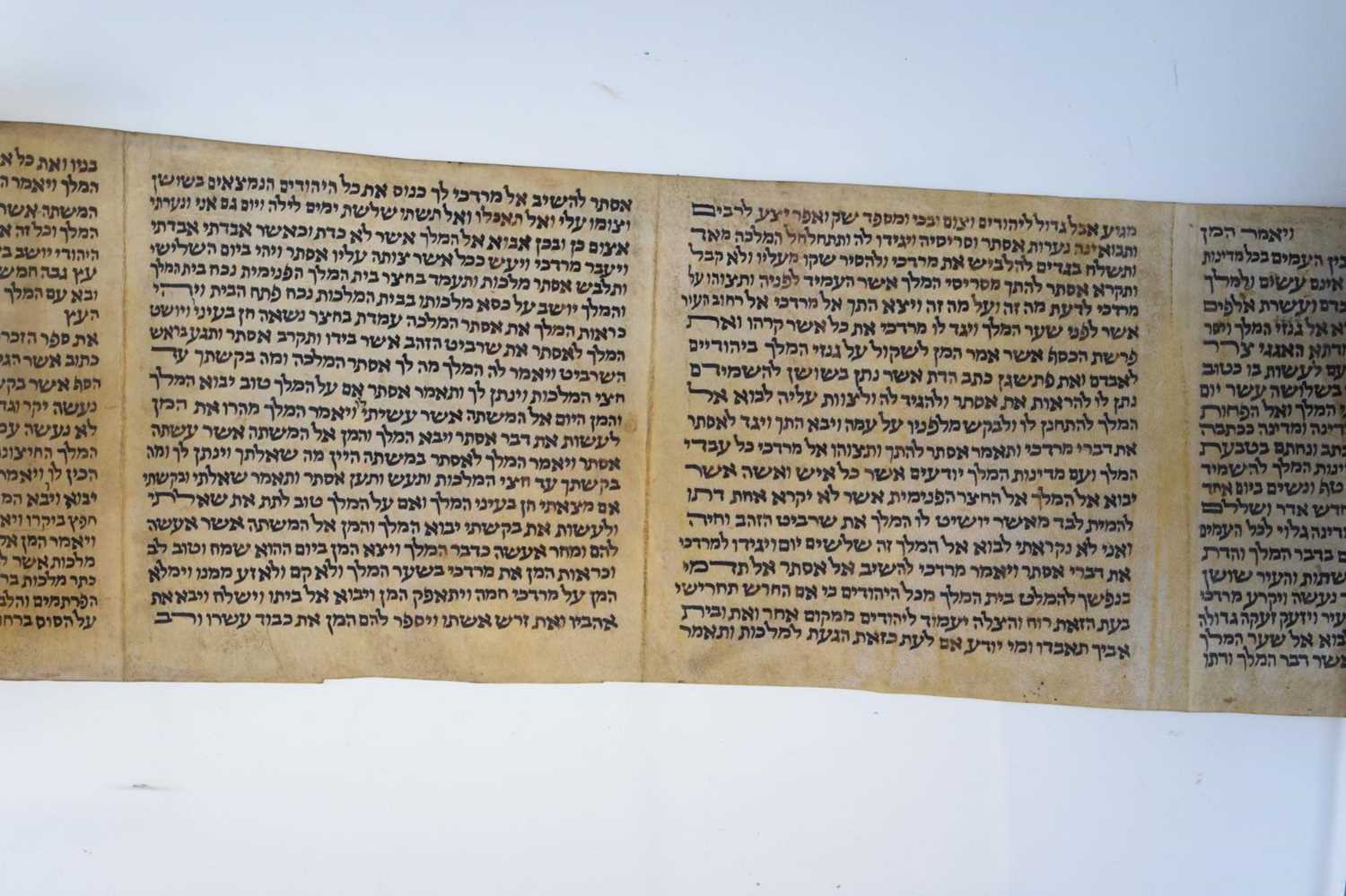 Judaica: Early vellum Hebrew Megillah scroll - Image 19 of 21