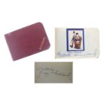 Autograph book to include Laurel and Hardy