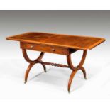 19th Century satinwood-crossbanded mahogany sofa table