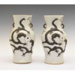 Pair of Chinese crackleware vases