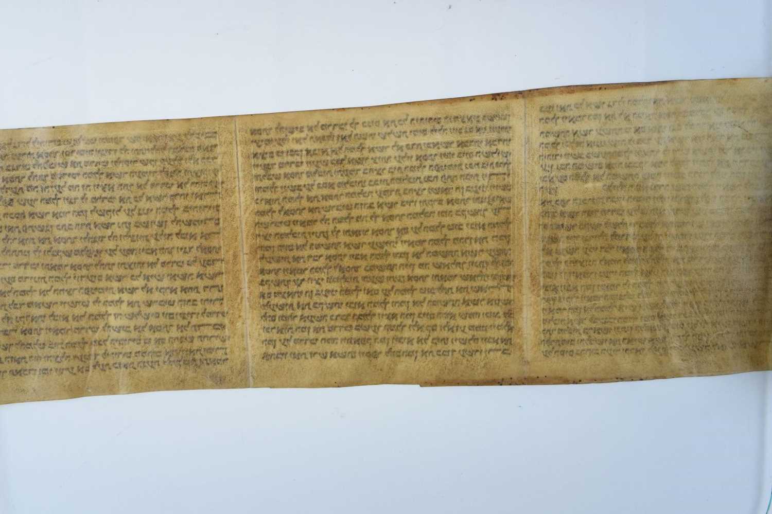 Judaica: Early vellum Hebrew Megillah scroll - Image 20 of 21