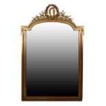 Giltwood console mirror