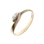 9ct gold single-stone diamond ring