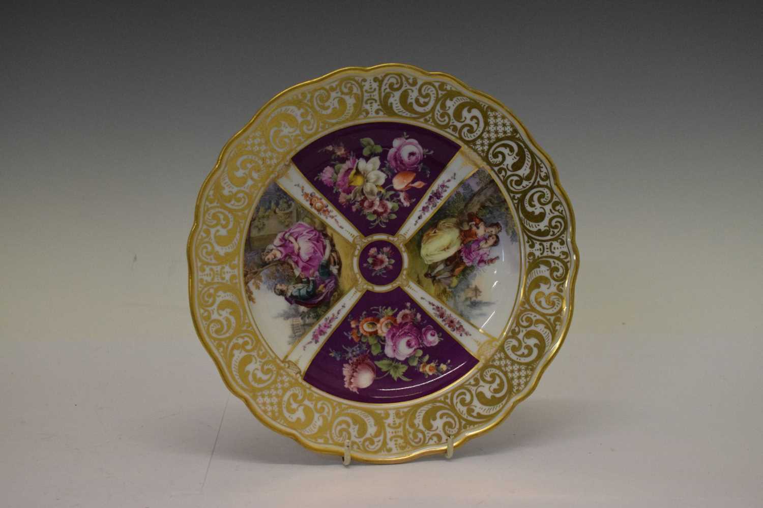 Late 19th Century Meissen 'Helena Wolfsohn' style cabinet plate - Image 8 of 8