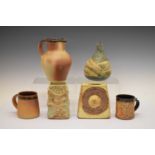 Six pieces of studio pottery