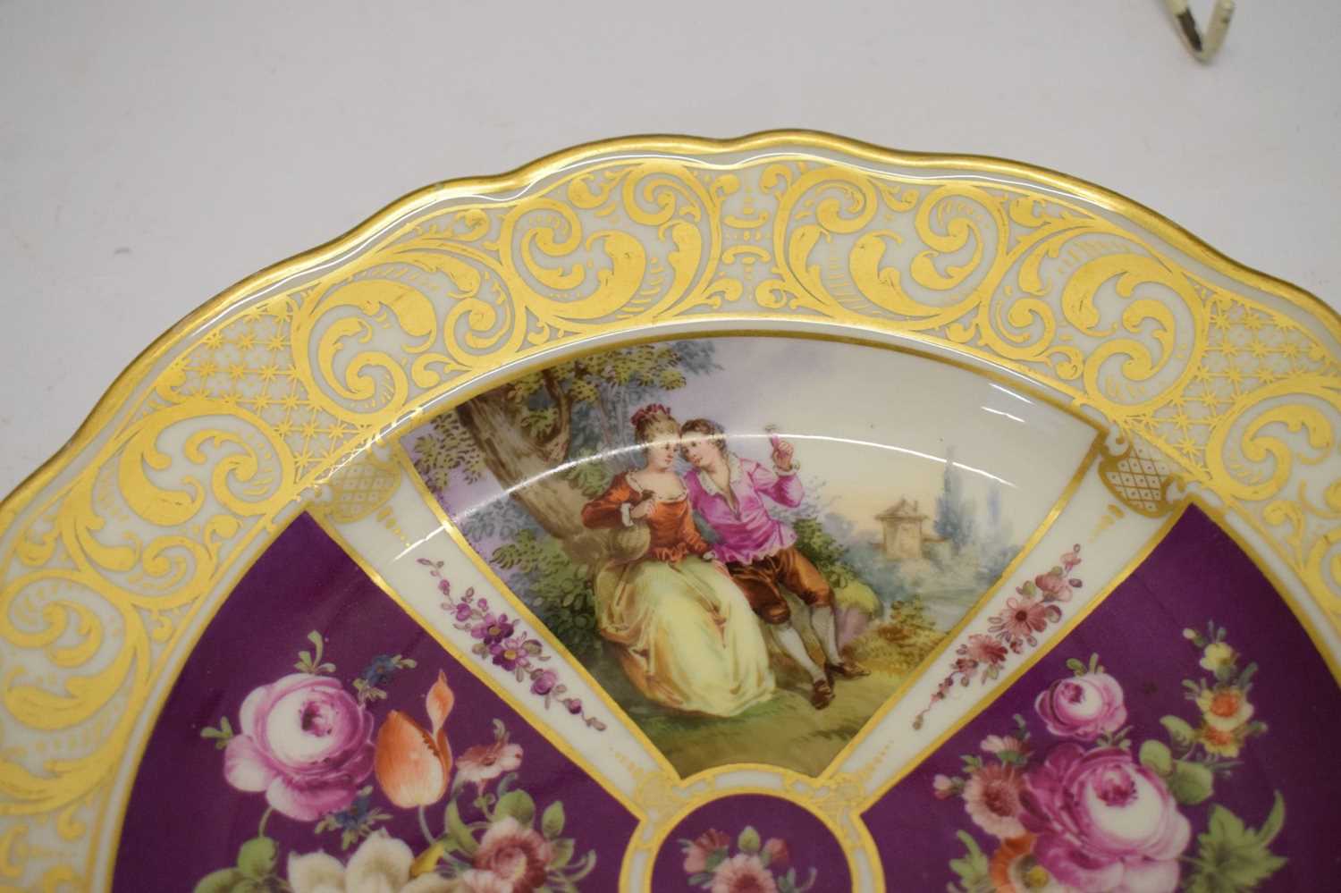 Late 19th Century Meissen 'Helena Wolfsohn' style cabinet plate - Image 2 of 8