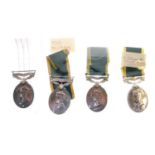 Four George VI Territorial Efficiency medals
