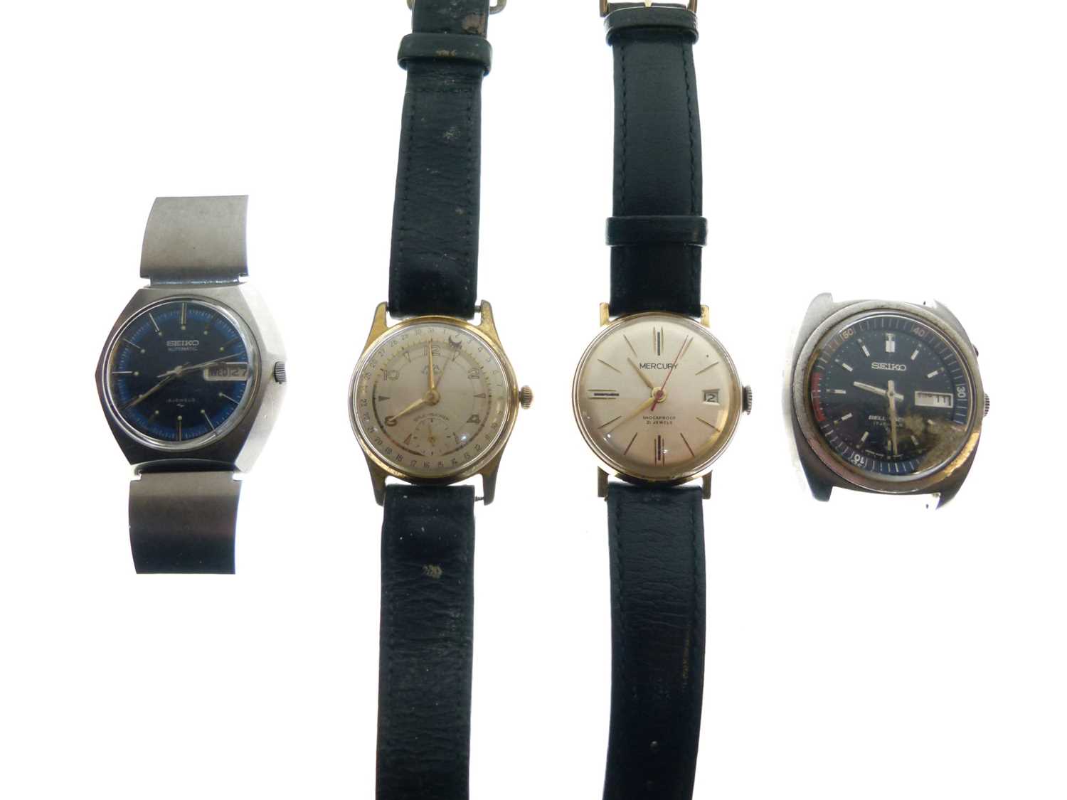 Two gentlemen’s Seiko watch heads and two vintage watches - Image 6 of 6