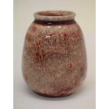 Ruskin - Single flambé small ovoid vase