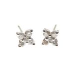 Pair of diamond cluster ear studs