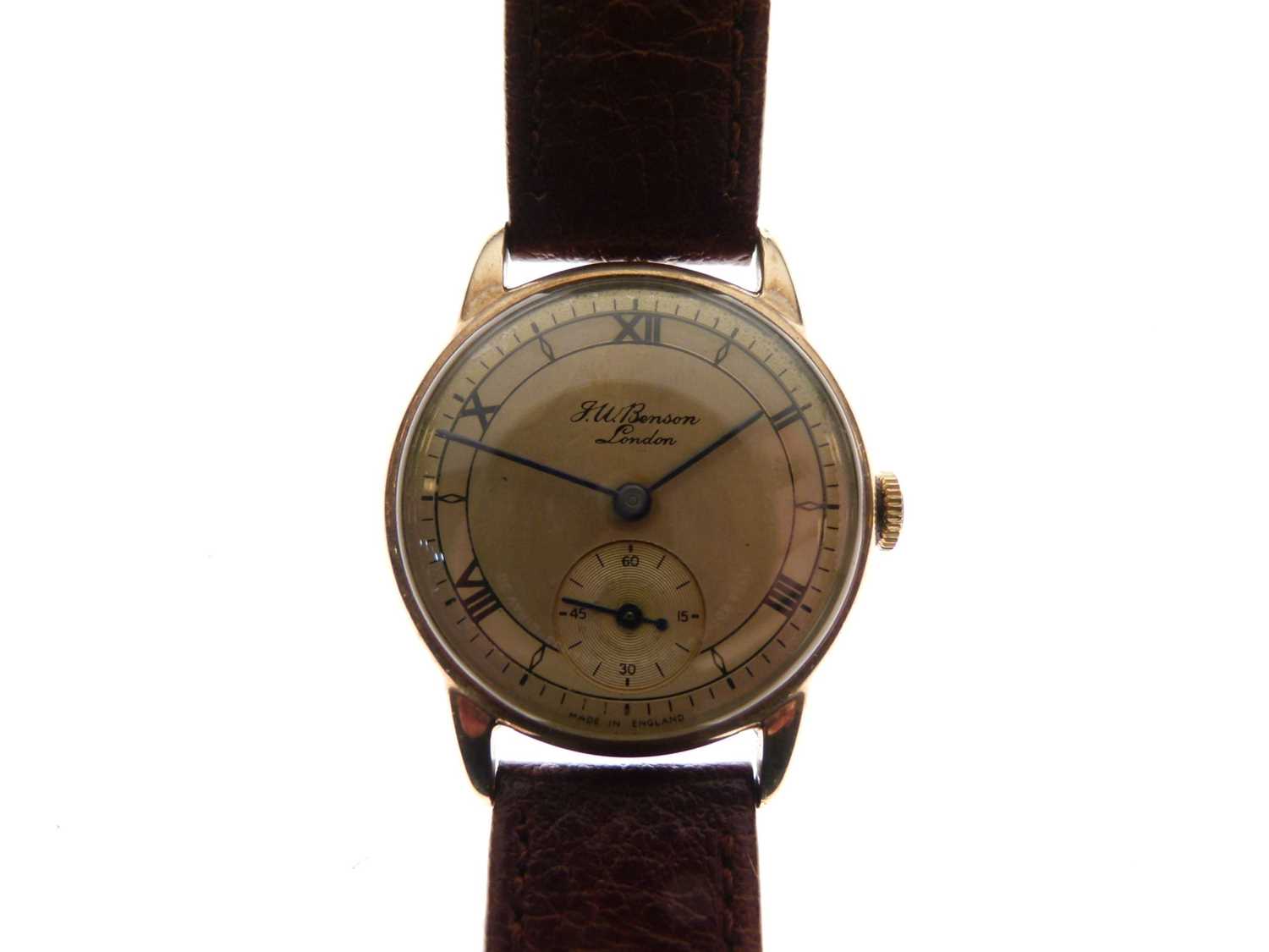 J.W Benson - Gentleman's 9ct gold cased wristwatch - Image 7 of 7