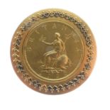 George III gilt copper proof halfpenny 1799
