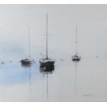 Neil Murison RWA (1930-2018) - Watercolour - boats at sea