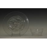 Lalique - 'Marienthal' side plate, and 'Nippon' bowl