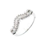 18ct white gold diamond set dress ring