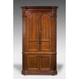 George III oak floor-standing corner cabinet