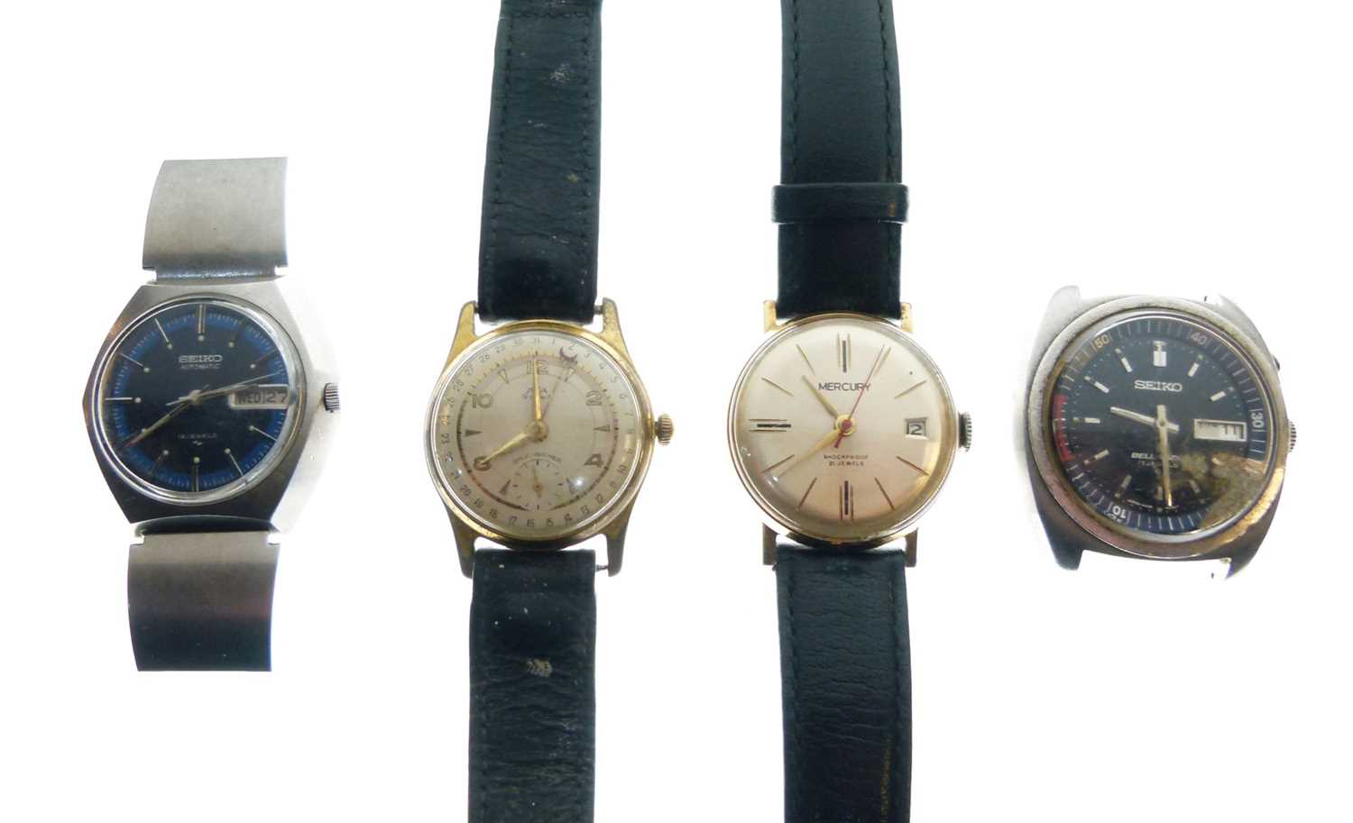 Two gentlemen’s Seiko watch heads and two vintage watches