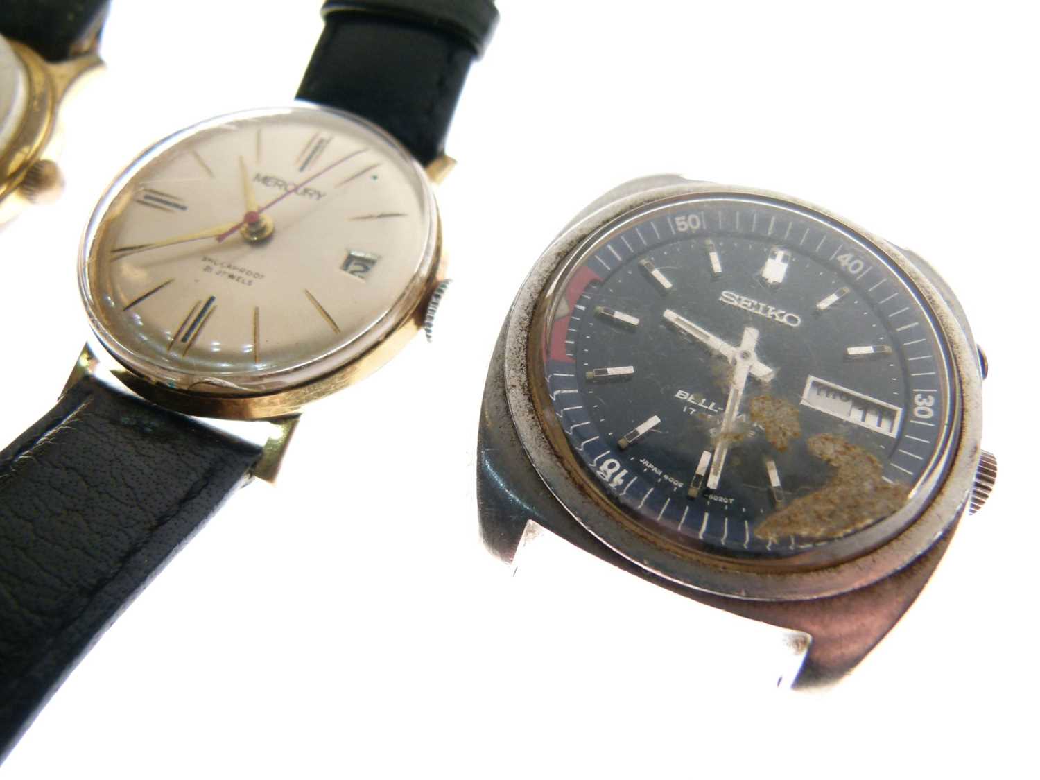 Two gentlemen’s Seiko watch heads and two vintage watches - Image 2 of 6