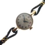Longines - Lady's 9ct gold cased cocktail watch, circa 1930's