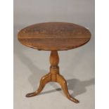 George III oak tripod occasional table