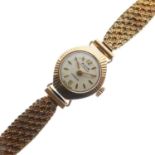 Avia - Lady's 9ct gold 17 jewels Incabloc cocktail watch