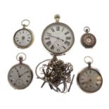 Group of pocket watches to include George V silver case pocket watch