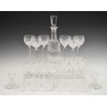 Quantity of Waterford Crystal to include Ashling pattern, six hock glasses, six sherry glasses