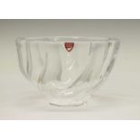 Orrefors octagonal glass bowl