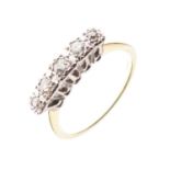 18ct gold five-stone diamond ring