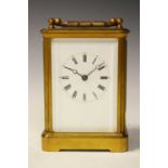 Late 19th Century French brass carriage clock