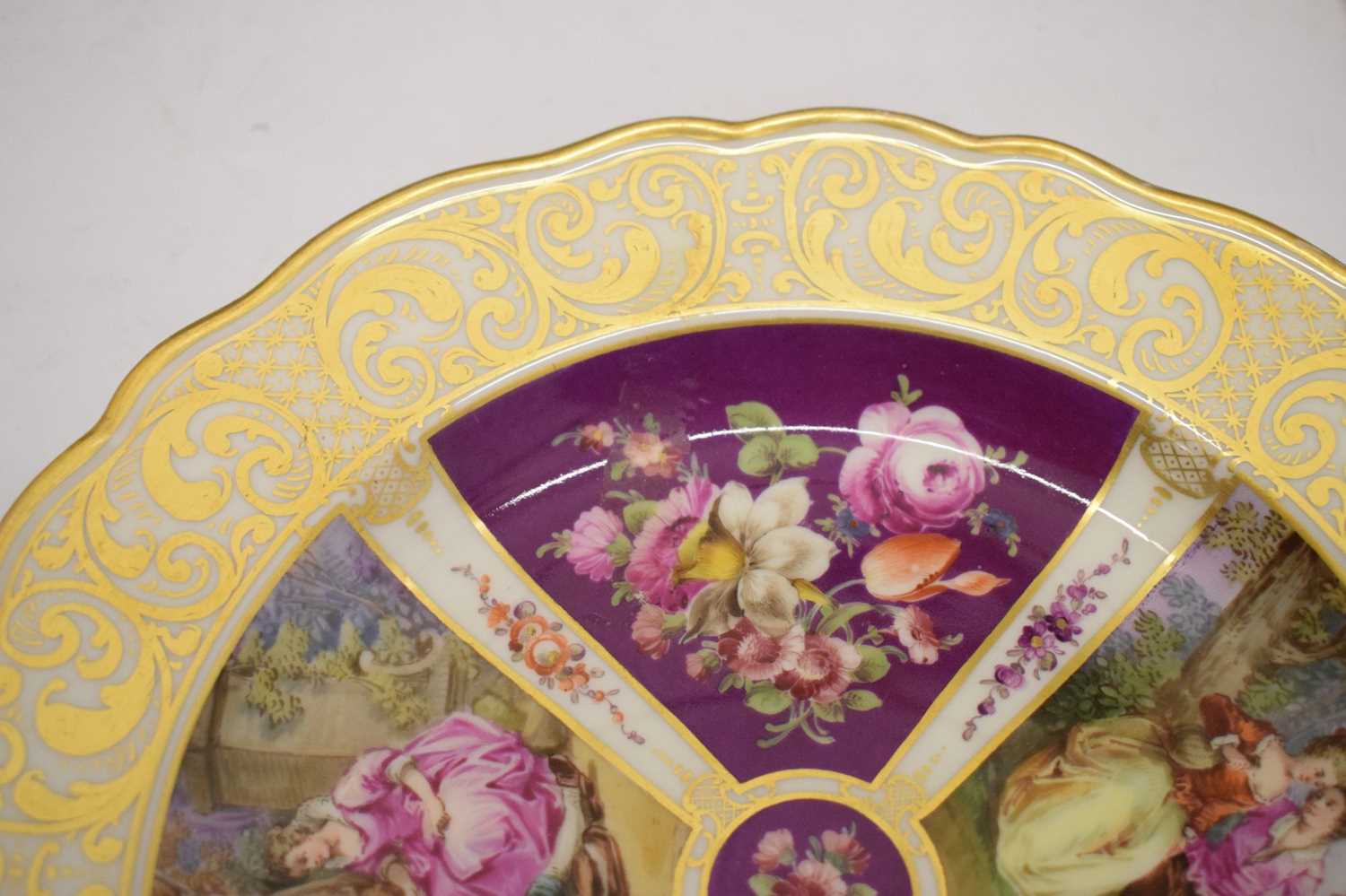 Late 19th Century Meissen 'Helena Wolfsohn' style cabinet plate - Image 3 of 8