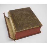 18th Century leather bound Queen Anne bible, 1703