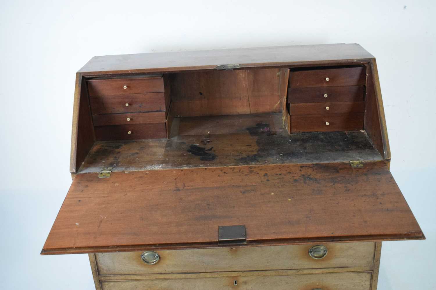 George III mahogany bureau - Image 3 of 17