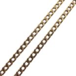 Yellow metal (375) filed belcher-link chain