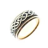 Yellow metal (14K) Celtic design wedding band