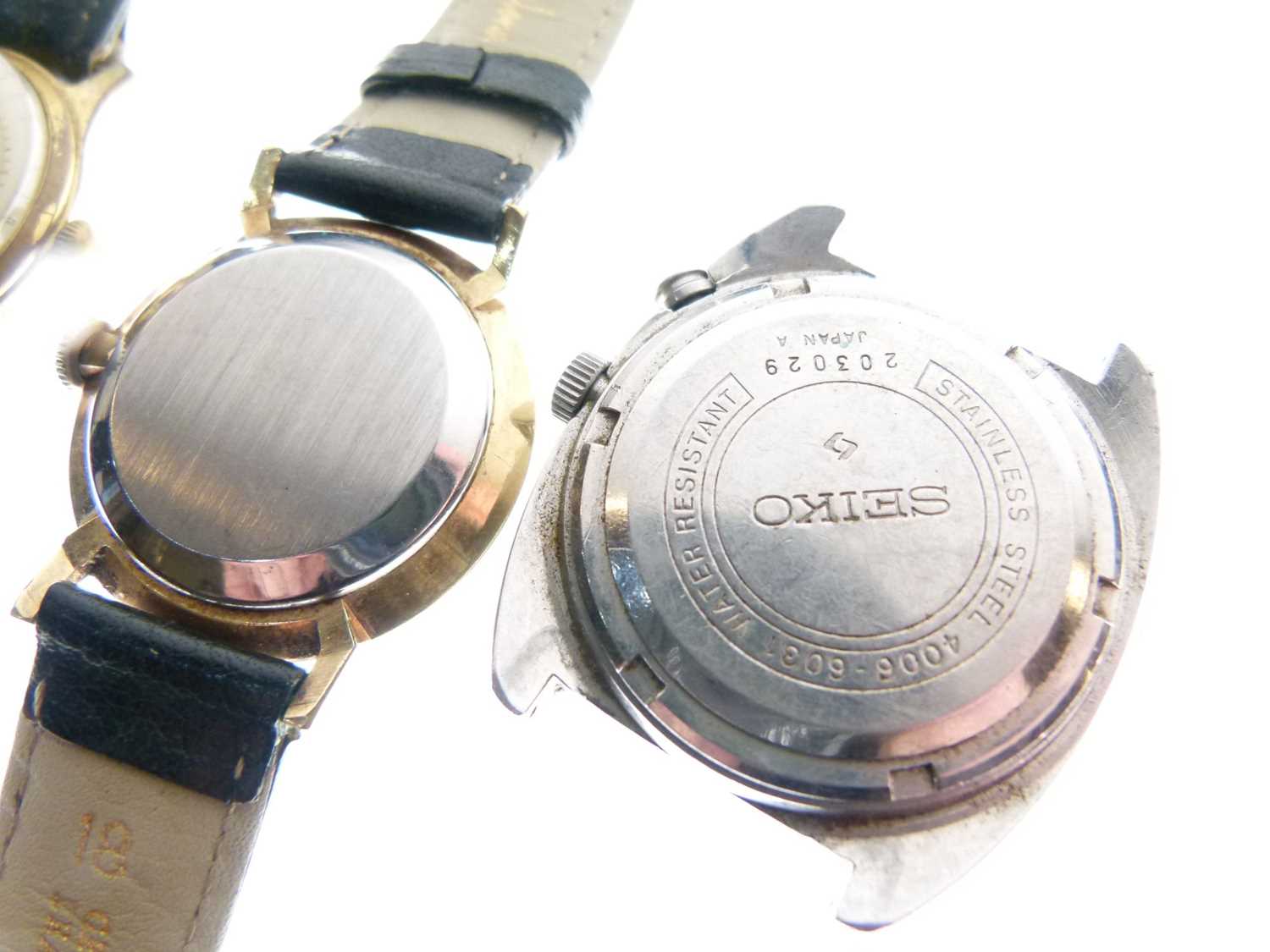 Two gentlemen’s Seiko watch heads and two vintage watches - Image 3 of 6