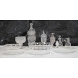 Collection of early 20th Century cut and moulded glass