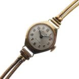 Avia - Lady's 9ct gold 17 jewels Incabloc cocktail watch