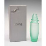 Lalique green glass 'Cebu' vase