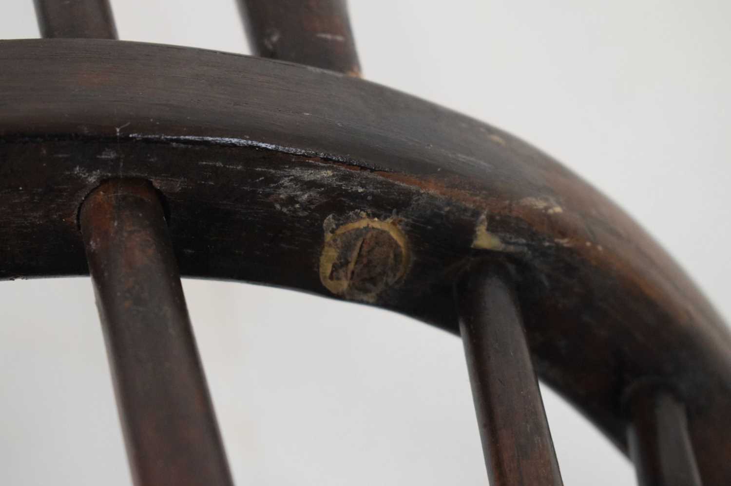 19th Century elm and ash framed Windsor armchair - Image 16 of 16