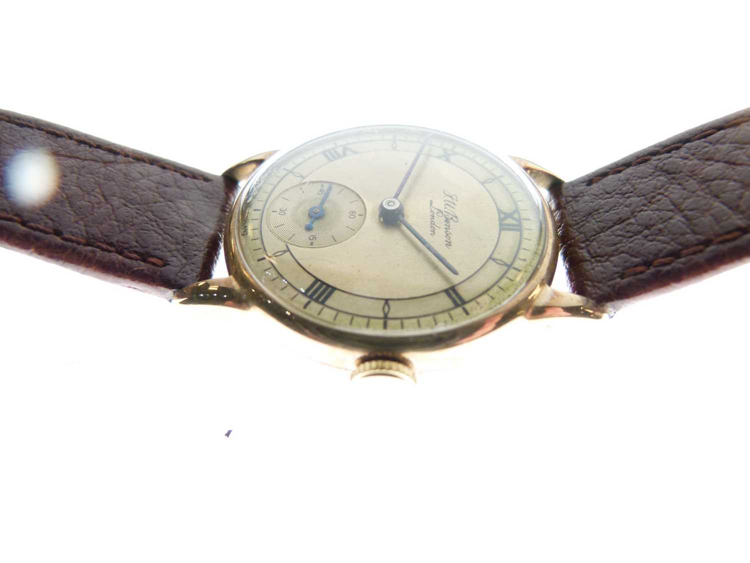 J.W Benson - Gentleman's 9ct gold cased wristwatch - Image 2 of 7